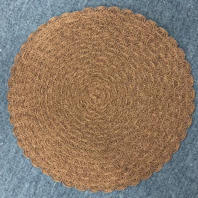 China China Manufacturer 100% Sustainable Paper / Polyester Round Woven Dining Table Place Mat for sale