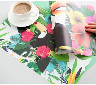 China Viable Wholesale Custom Table Mat PP Rectangle Washable Thin Plastic Table Place Mats for sale