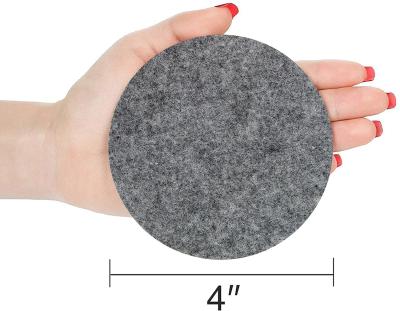 China Gray Drink Coasters 4x4 Felt Viable Inches - Round Coaster For Absorbent Drinks - Thick Coasters For Glasses - Cup Mats - Protect Furni for sale