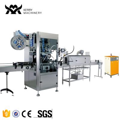 China Square Beverage Automatic Round Flat Plastic Bottle Sleeve Labeling Machine for sale