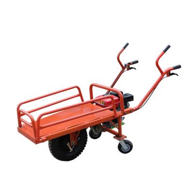 China Tools Motorized Gasoline Engine Wheelbarrow Agricultural Motorized Trolley for sale