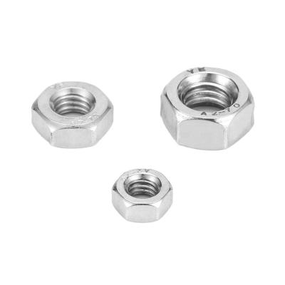 China Factory sale stainless steel shiny hex nut qualifications of electric and leather umbrellas other fasteners for sale