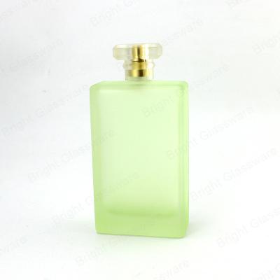 China Personal Care Luxury Custom Logo Printing Empty Diffuser Perfume Spray Bottle 50ml 100ml 120ml Green Glass Perfume Bottles With Feel Painting for sale