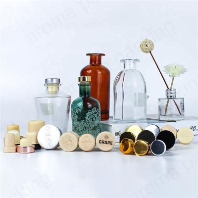 China Other Wholesale Luxury Aluminum Top Cap T Shaped Wine/Spirits/Synthetic Cork Stopper Tubular Diffuser Bottle for sale