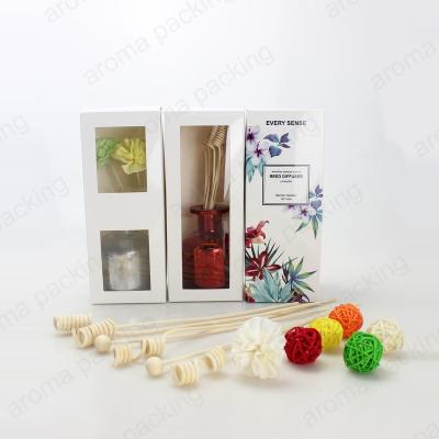 China Luxury Handmade Glass Reed Diffuser Bottle Packing Boxes Brand 100ml for sale