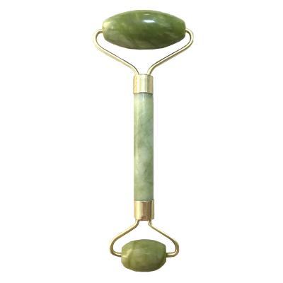 China Portable Jade Roller Jade Face Slimming Face Massager Dual Head Facial Body Neck Nature One Device Face Massager Jade Roller for sale