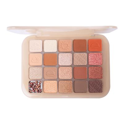 China Twenty-color Girl Waterproof Eyeshadow Palette Matte Multicolor Beaded Earth Color Eyeshadow Joint Palette for sale