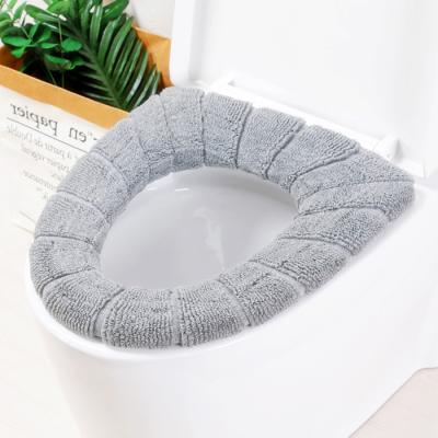 China Washable And Reusable Warm Toilet Seat Cover Elastic Thickened Toilet Mat Of Classic Material Eco-friendly for sale