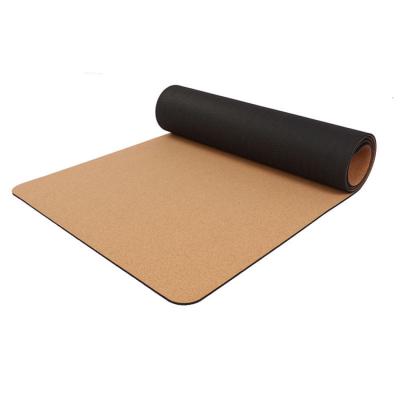 China High Quality Durable Eco Friendly Custom Print Exercise Band Natural Cork Yoga Mat for sale