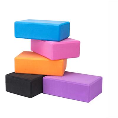 China Custom Logo Thick Foam Soft Eco Friendly Durable EVA Yoga Block Brick, Recycle Yoga Block for sale