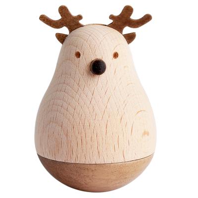 China Chubby Tumbler Decompression Cartoon Kids Decoration Children's Gift Desktop Chubby Toy Cute Wooden Funny Animal Chubby Tumbler Toy Desk Chubby Toy for sale