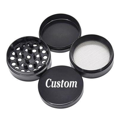 China Custom Logo New Rolling Paper 4 Layers Combine Metal Tobacco Herb Grinder Magnet Weed Smoke Grinders Smoking Pipe Herbal Grinders for sale