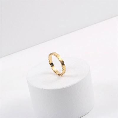 China Environmental Friendly High Quality Tasty Heart Pave Rings For Women Stainless Steel Jewelry for sale