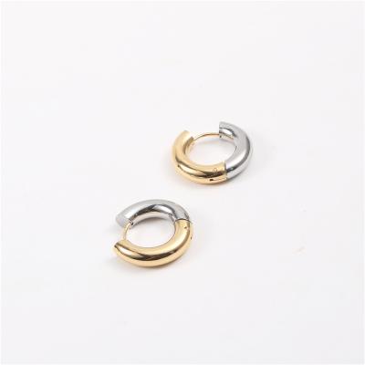 China 2021 TRENDY Stainless Steel Jewelry PVD Gold Plated Chunky CIRCLE Earring for sale