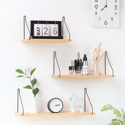 China Storage Nordic Rustic Solid Wood Shelves Mount Decoration Other Living Room Furniture Storage Wall Floating Shelf for sale