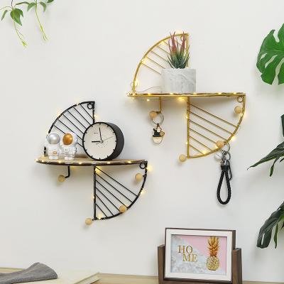 China Living Room Nordic Creative Home Decoration Wall Hanging Hook Wrought Iron Hook Wrought Iron Organization Storage Rack Wall Mounted Rack for sale