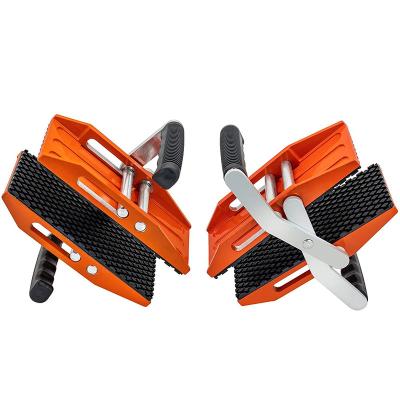 China Stainless Steel Granite Clamps Stone Clamp Double Handed Slab Marble Carriage Lifter With Rubber Edged For Glass Metal Sheet for sale