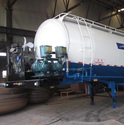 China Hot Selling Good Quality Tanker Trailer 2022 Double 12CBM Cylinder Air Compressors For Bulk Cement Tanker Trailer for sale