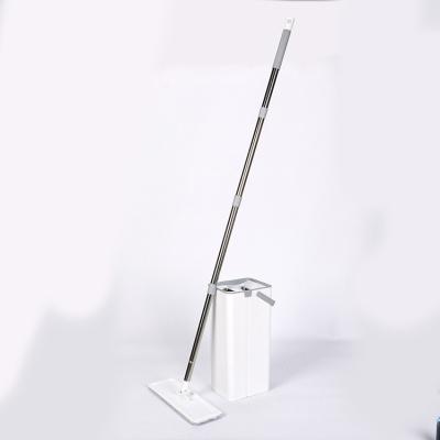 China New type viable new type dry and wet pressure single side magic mop and bucket flat sponge mop for sale