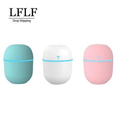 China Drop Shipping 200ML Mini Ultrasonic Air Humidifier USB Car Purifier Aroma Anion Mist Maker With LED Lamp for sale