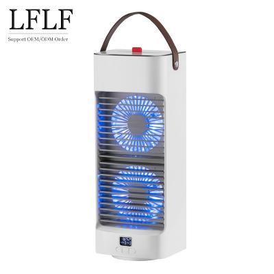 China Auto Head Shake OEM 2022 Summer Rotating Sprayer 450ml Dual Air Cooler Spray Stand Fan Night Light By Cooling Water Portable Fan 4000mAh Battery for sale