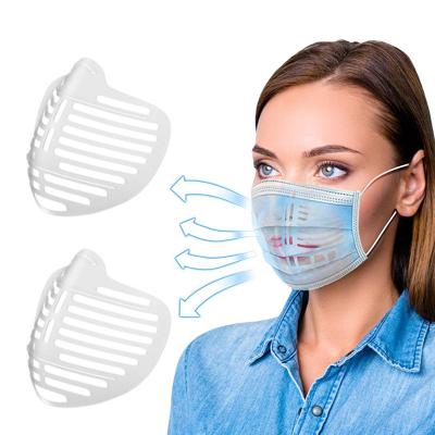 China Silicone Inventory Sales 3D Bracket Masked Accessories Breathable Facemask Holder Internal Support Lipstick Protective Masking Frame for sale