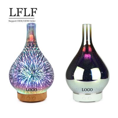 China 3D Car Glass Vase Shape Ultrasonic Air Humidifier With Night Light Projector Aroma Essential Oil Led Diffuser Mist Maker 7 Colors for sale