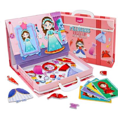 China Not Only For Unique Early Learning Game UCMD Toy Girl Princess Dress Up Magnetic Early Learning Jigsaw Puzzle for sale