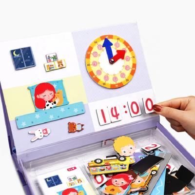 China Not only for high-quality daily study puzzle game behavior disc game training time concept matching magnet game puzzle for sale