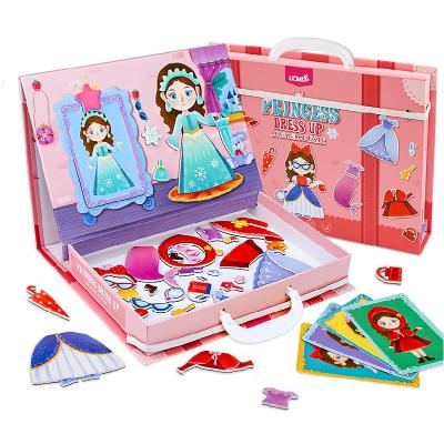 China Not Only For Puzzle Game UCMD New Design Toy For Girls Princess Dress Up The Game Early Education Magnetic Puzzle for sale