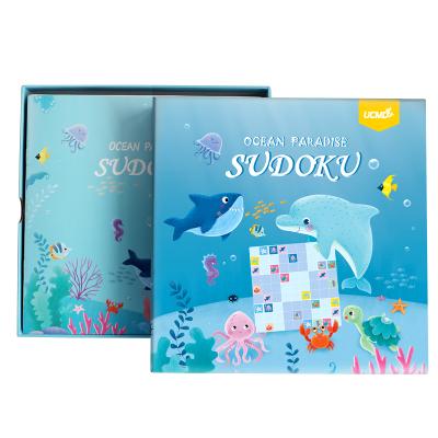 China Portable Book Design Magnetic Children's Toys Marine Organism Educational Sudoku Game Puzzle For Children for sale