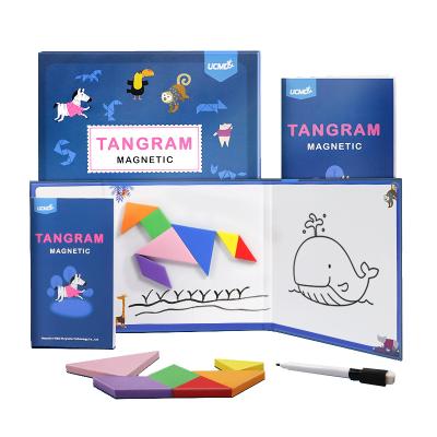 China Not only for puzzle game but also for drawing board. Children Puzzle Educational DIY EVA Kids Toy Magnetic Tangram Game Magnetic Puzzle for sale