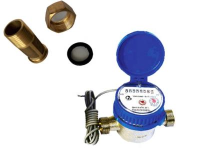 China brass single-jet dry type water meter with pulse output for sale