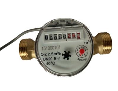 China Single-jet dry dial type impulse transfer water meter for sale