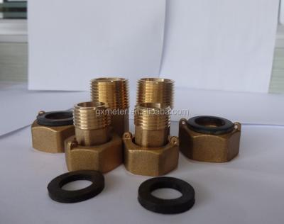 China Water meter nuts, water meter parts with brass material for sale