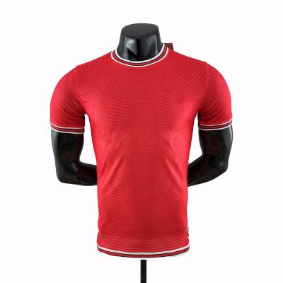 China Wholesale Vintage Plain Smooth Breathable Elastic Soccer Jerseys Design Custom Black White Stripes Soccer Wear Jersey Set Football Uniform for sale