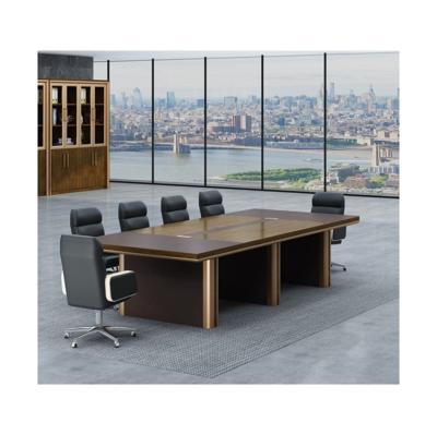 China Rotating North American and Western style long staff conference table fixed conference table in school office building for sale