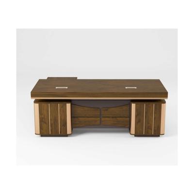 China Hot Sales New Product Commercial Office Furniture Computer Desk Simple Walnut Business Staff Rotation Desk for sale