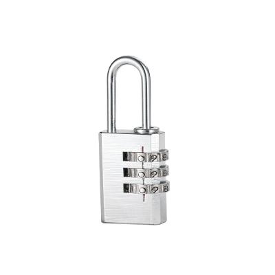 China Chrome Plated Lock Core 21MM Digit 3 Ultra Safe And Convenient Brass Combination Padlock Luggage Lock for sale