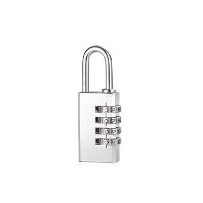 China Chrome Plated Lock Core 28MM 4 Dight Ultra Safe And Convenient Brass Combination Padlock Luggage Lock for sale