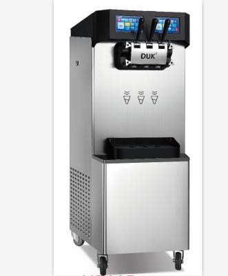 China Mobile Commercial Soft Ice Cream Machine Snack Factory Canton Electric Ice Cream Making With Three Outlet And Compressor for sale