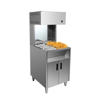 China Showcase Professional French Fries Warmer Food Warmer Cabinet 600*700*1560mm for sale