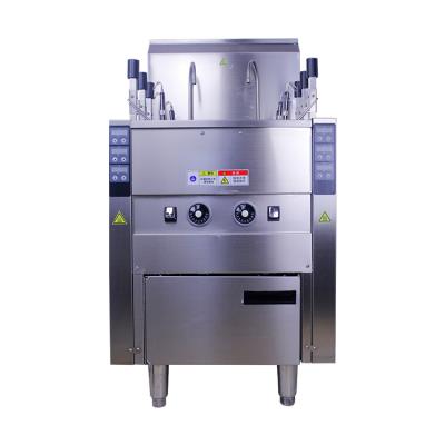 China Commercial Noodle Boiler Restaurant Noodle Cooker Six-Basket Automatic Induction Lift Noodle Cooker 550*750*1120mm for sale