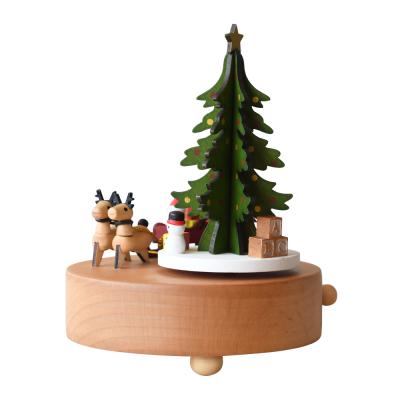 China Wholesale Fashional Fashion Merry Christmas Wooden Music Box for Family for sale