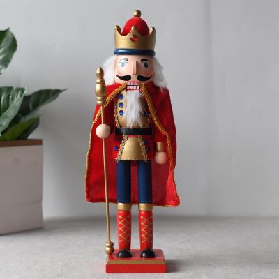 China Wholesale 38cm Wooden 1.25ft Wooden Nutcracker For Christmas Decorations for sale