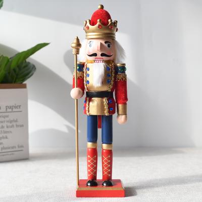 China 30CM Wooden Wholesale Classic Wooden Nutcracker For Christmas Decoration for sale