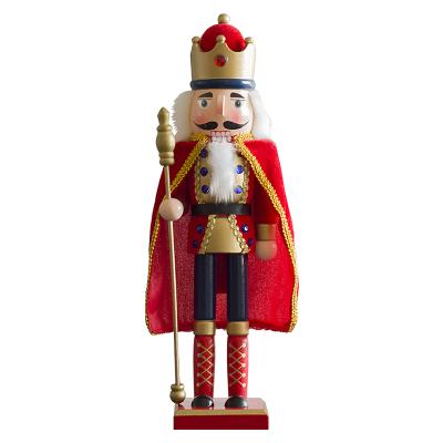 China High Quality Red Europe Fabric Nutcracker Soldier 38cm For Christmas Decoration for sale