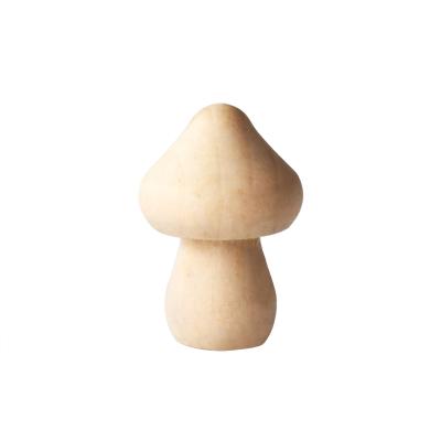 China Europe DIY Kids Unpainted Education Hot Selling Natural Wooden Mushroom Toy For Home Decoration for sale