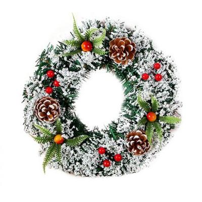 China Fashional Colorful Natural Christmas Wreath Ornament for Home Decor for sale