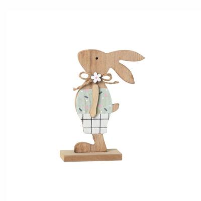 China Festival Decoration New Style Wooden Easter Decoration Opens Table Decoration Rabbit Easter Ornaments for sale